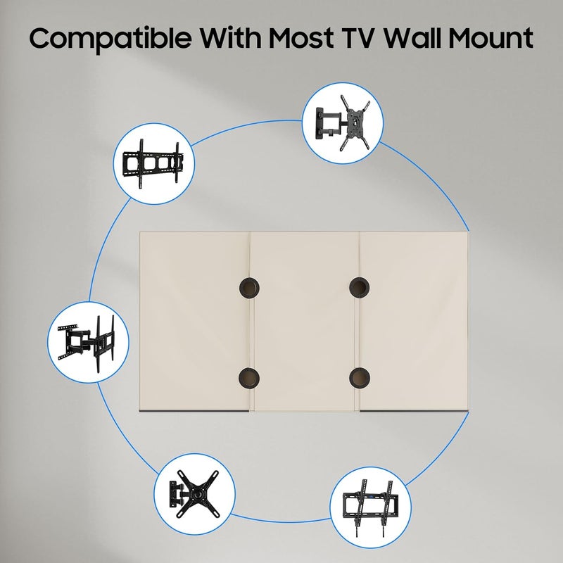 SYLVOX Outdoor TV Cover, 600D TV Cover for 50 to 55 inches TV, Waterproof, Weatherproof and Dust-Proof TV Screen Cover with Remote Control Pocket, Perfect for outdoor TV protection, Khaki - Image 5